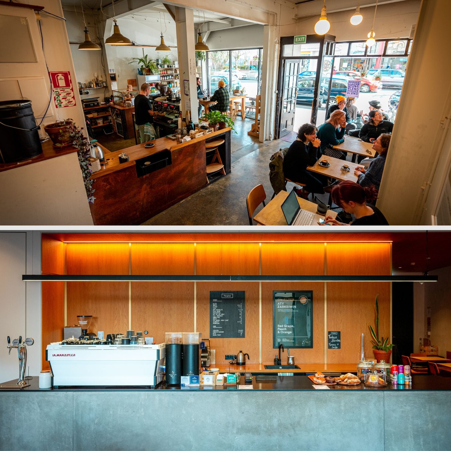 two shot of coffee cafes