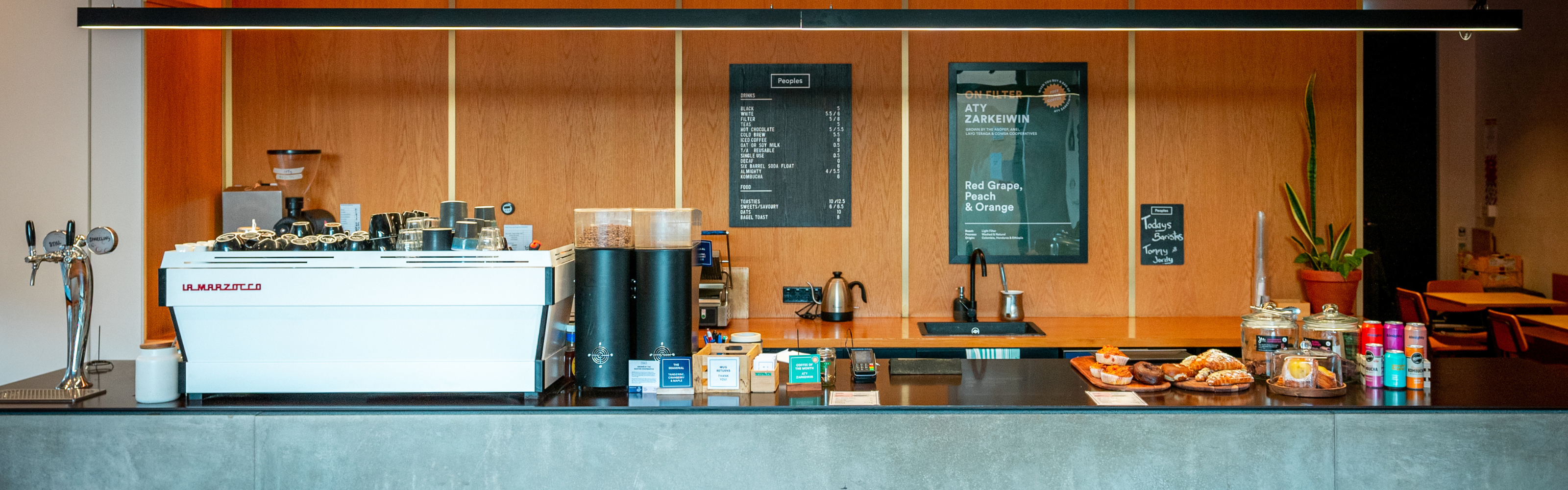 cafe counter before open