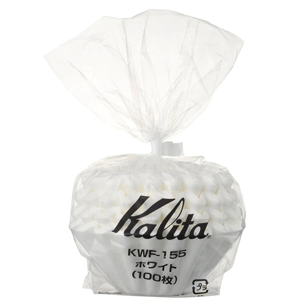bag of kalita 155 filters on white background