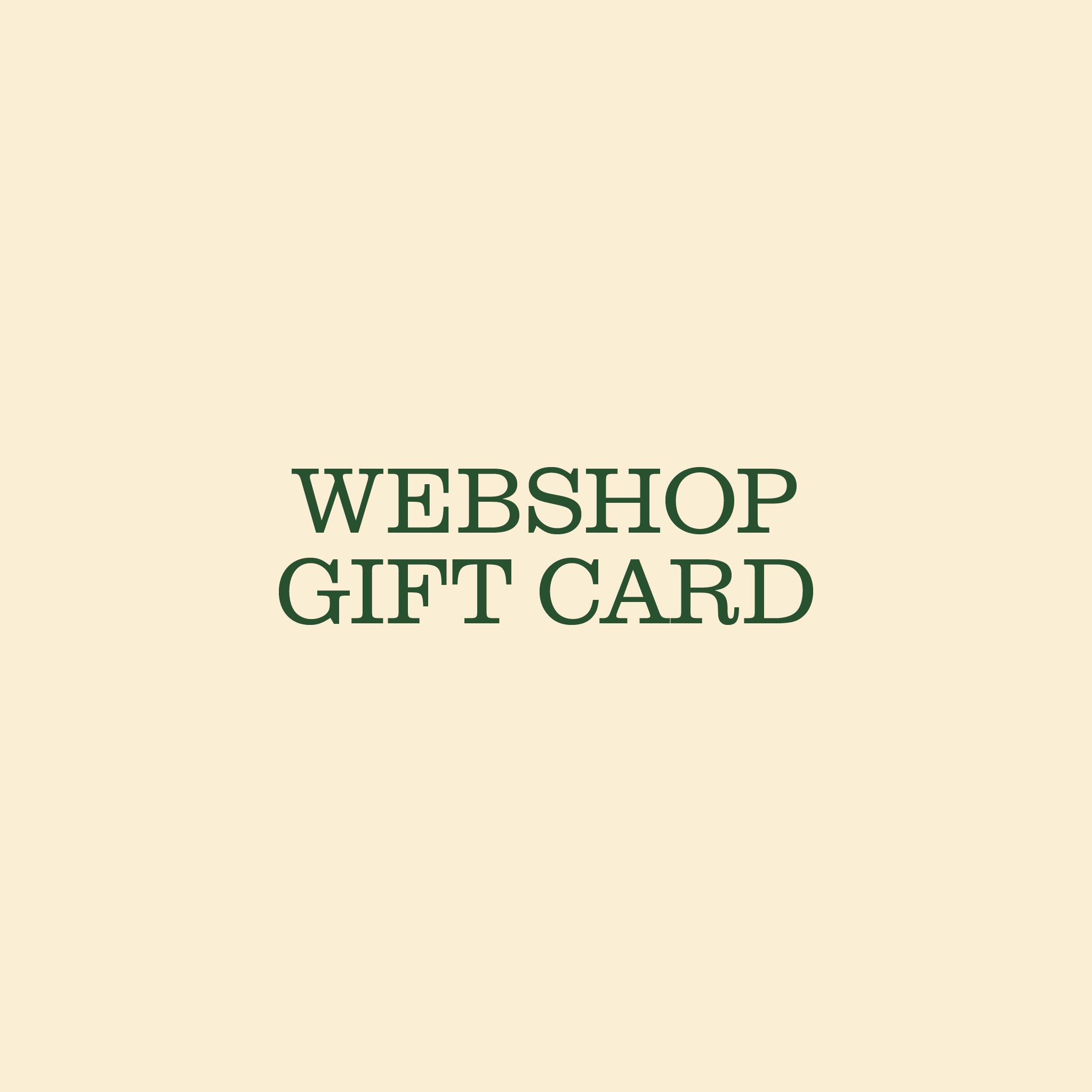 Webshop Gift Card